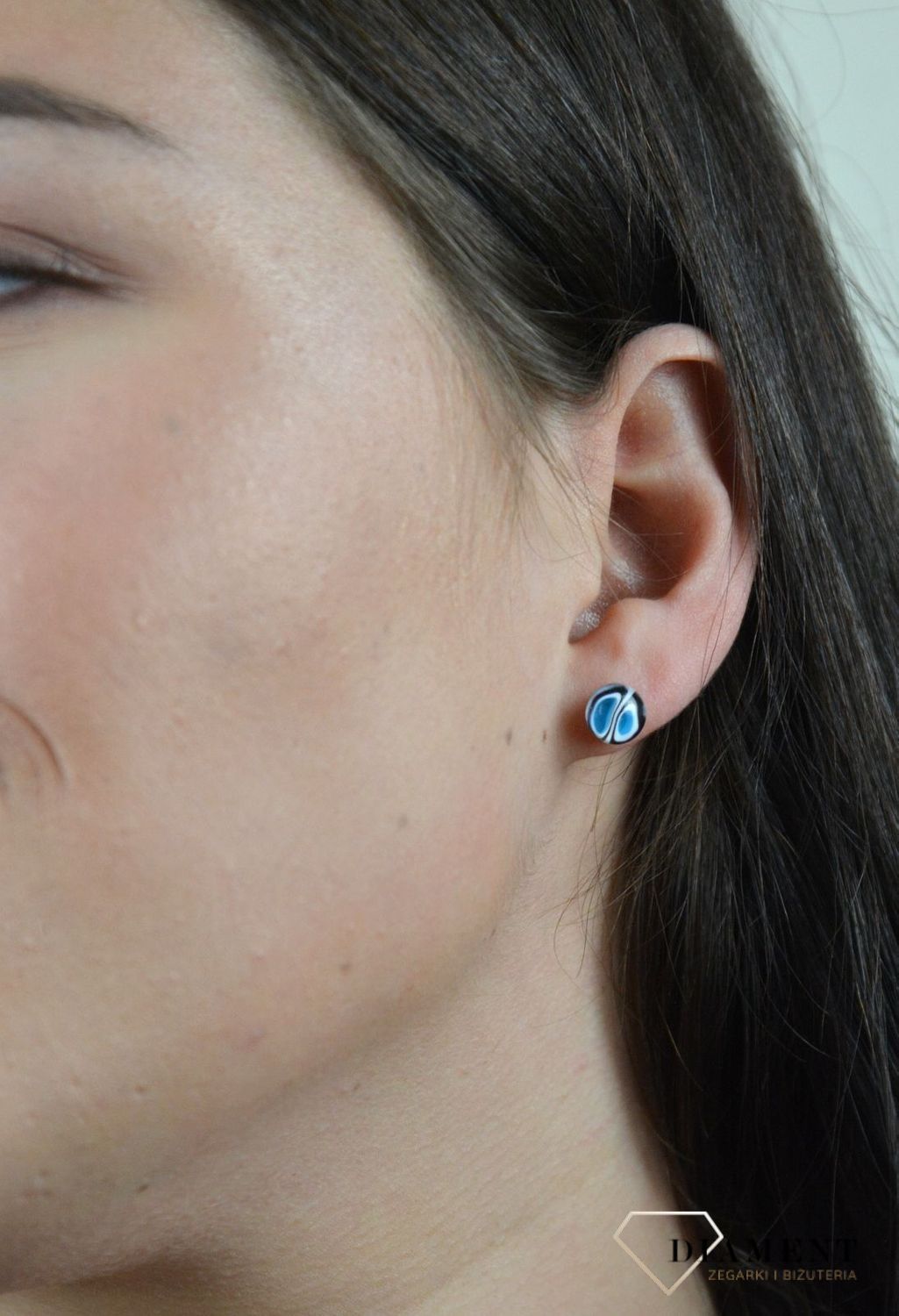 Srebrne kolczyki szkło weneckie w fantazyjne kształty Murano 31.jpg